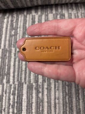 Coach New York Tan Leather Hangtag